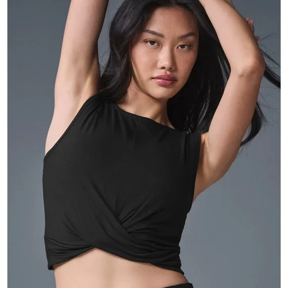 ALO Yoga Gray Wrap Tank Top - Size M - Picture 5 of 6